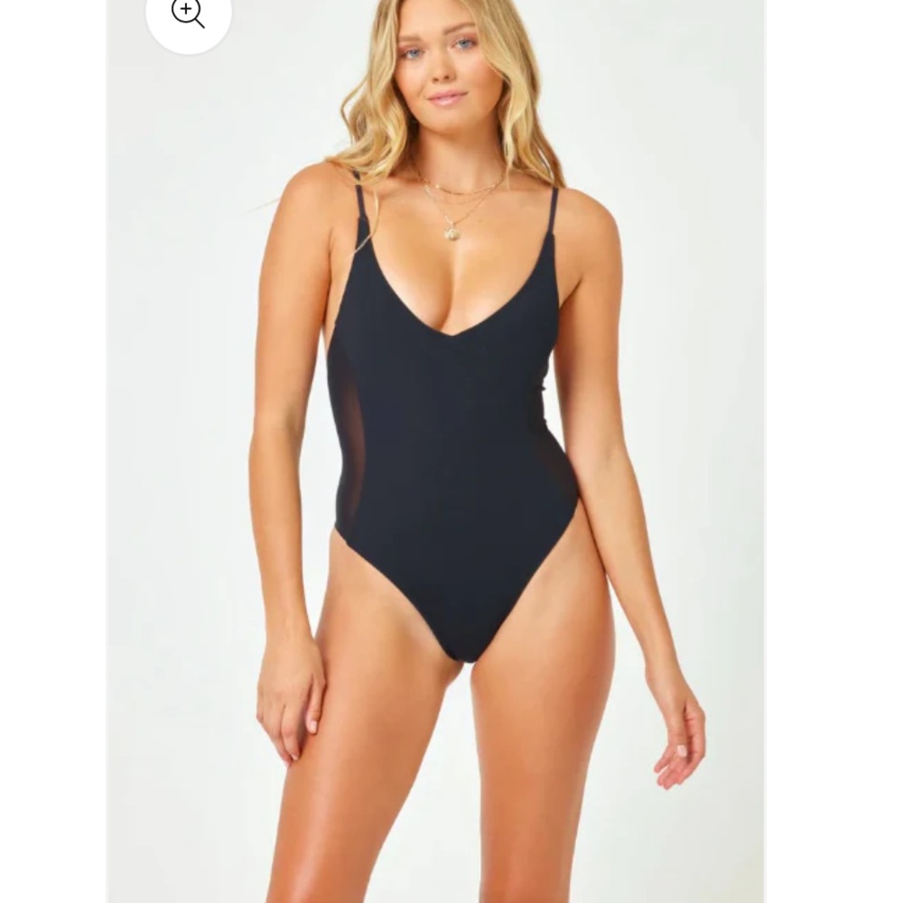 L*Space Black One Piece Bitsy Swimsuit
